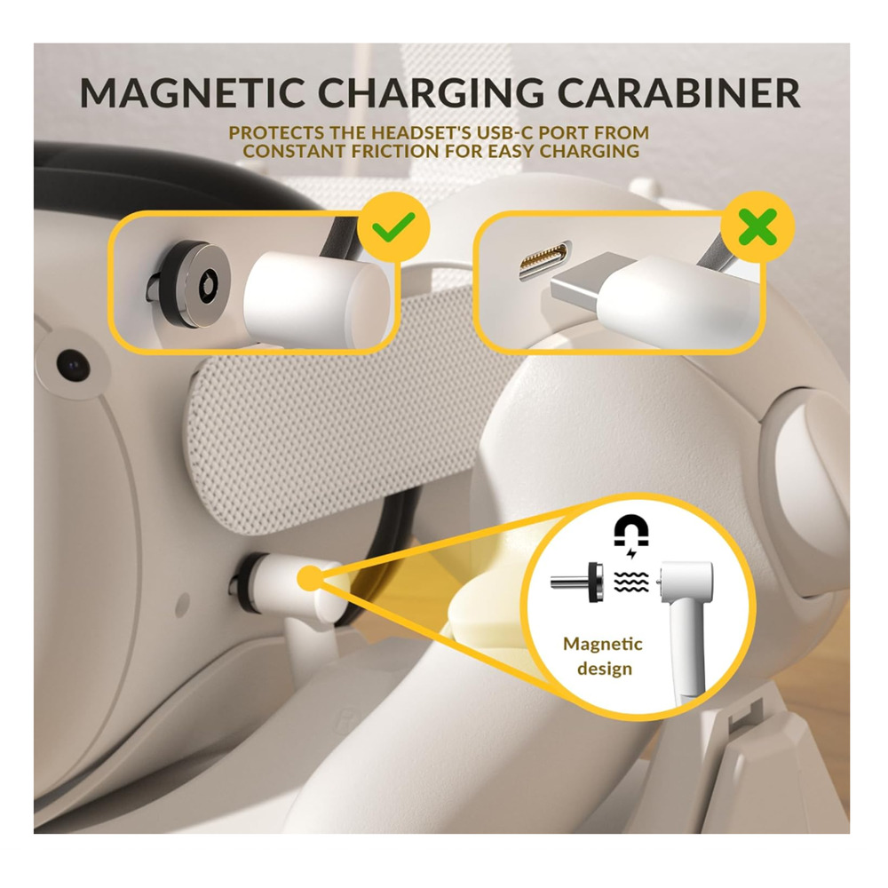 Bioherm Magnetic Dock Oculus Quest 2 VR Headset and Controller Charging Station - Picture 6 of 6